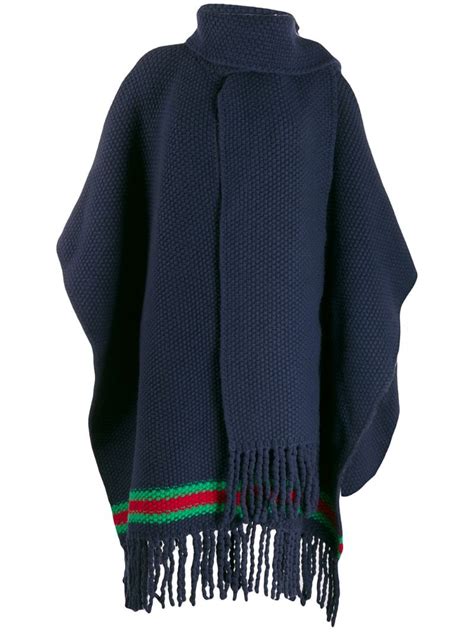 gucci fake poncho|gucci stripe poncho.